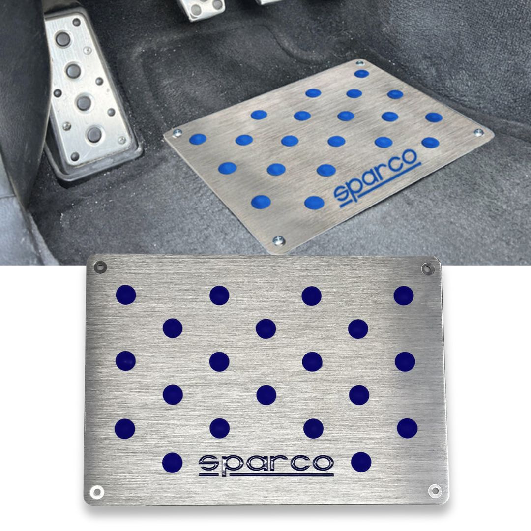 Sparco Large Anti-skid Floor Mat Carpet Foot Pedal Aluminum Plate Full Throttle Pakistan