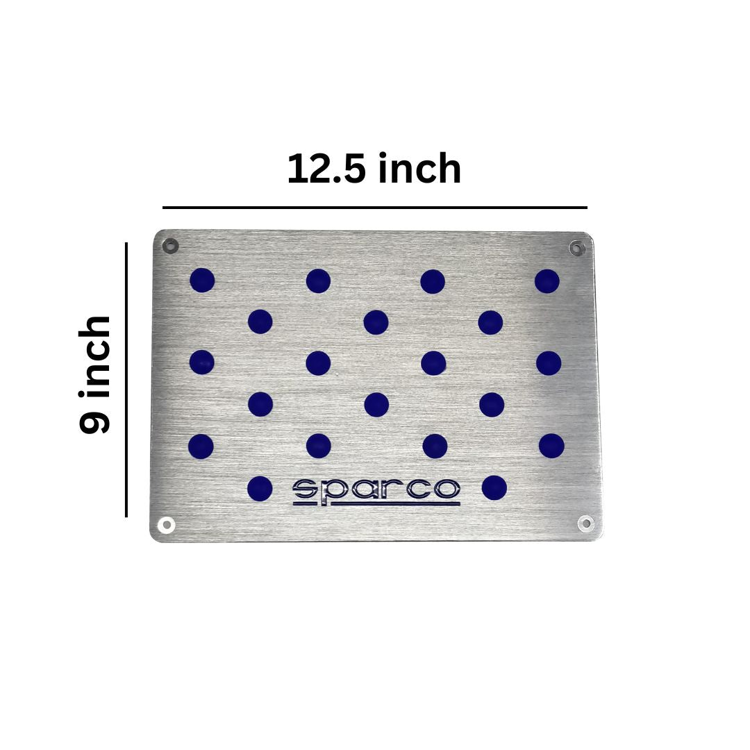 Sparco Large Anti-skid Floor Mat Carpet Foot Pedal Aluminum Plate Full Throttle Pakistan