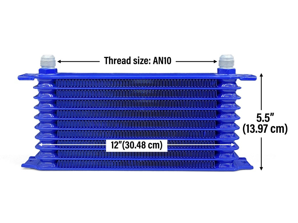 Universal 10 Row Engine / Transmission Blue Oil Cooler Full Throttle Pakistan