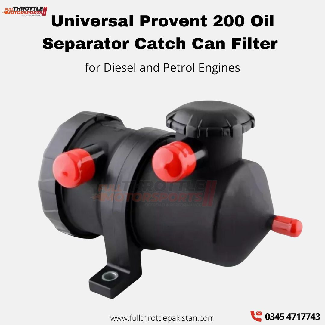 Universal Provent 200 Oil Separator Catch Can Filter for Diesel and Petrol Engines Full Throttle Pakistan