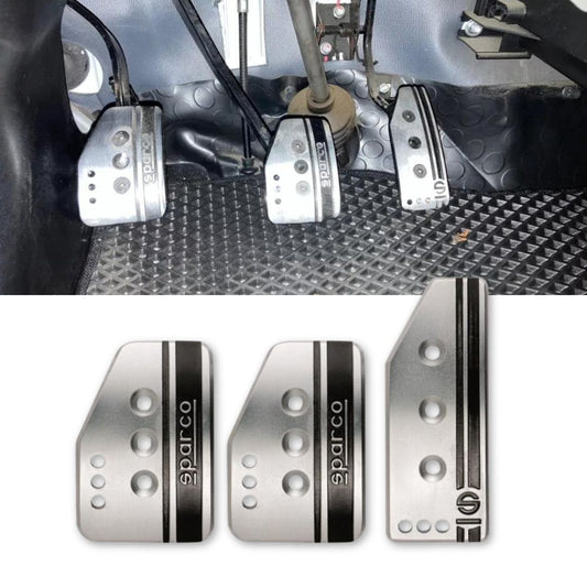 UniversalCar Pedal Pads For Auto Manual Transmission Silver